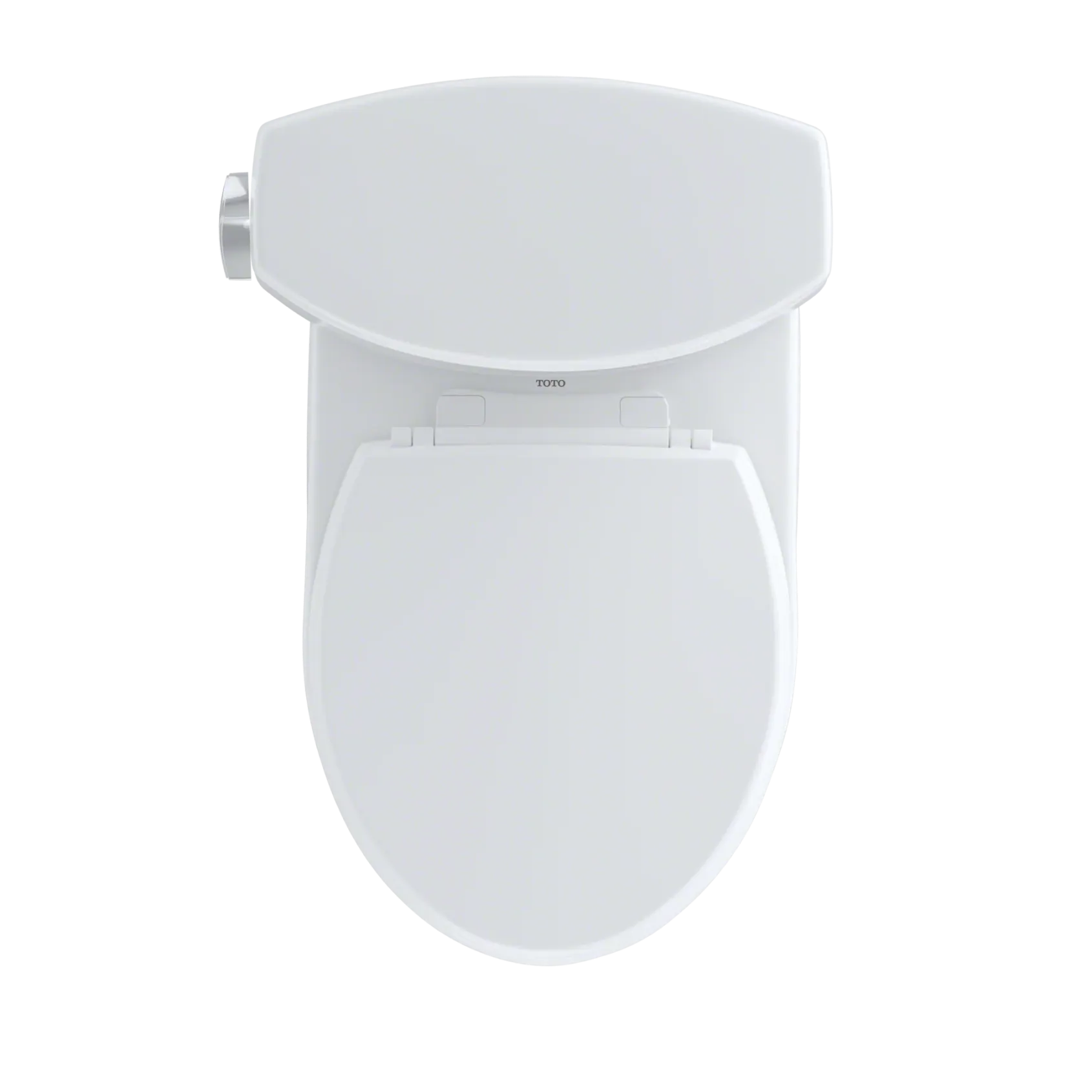 TOTO Drake II Two-Piece Round 1.28 GPF Universal Height Toilet with CEFIONTECT, Cotton White, Vitreous China, CST453CEFG#01