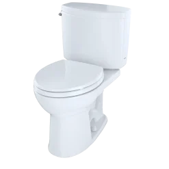 TOTO Drake II Two-Piece Round 1.28 GPF Universal Height Toilet, Ebony, Vitreous China, CST453CEF#51