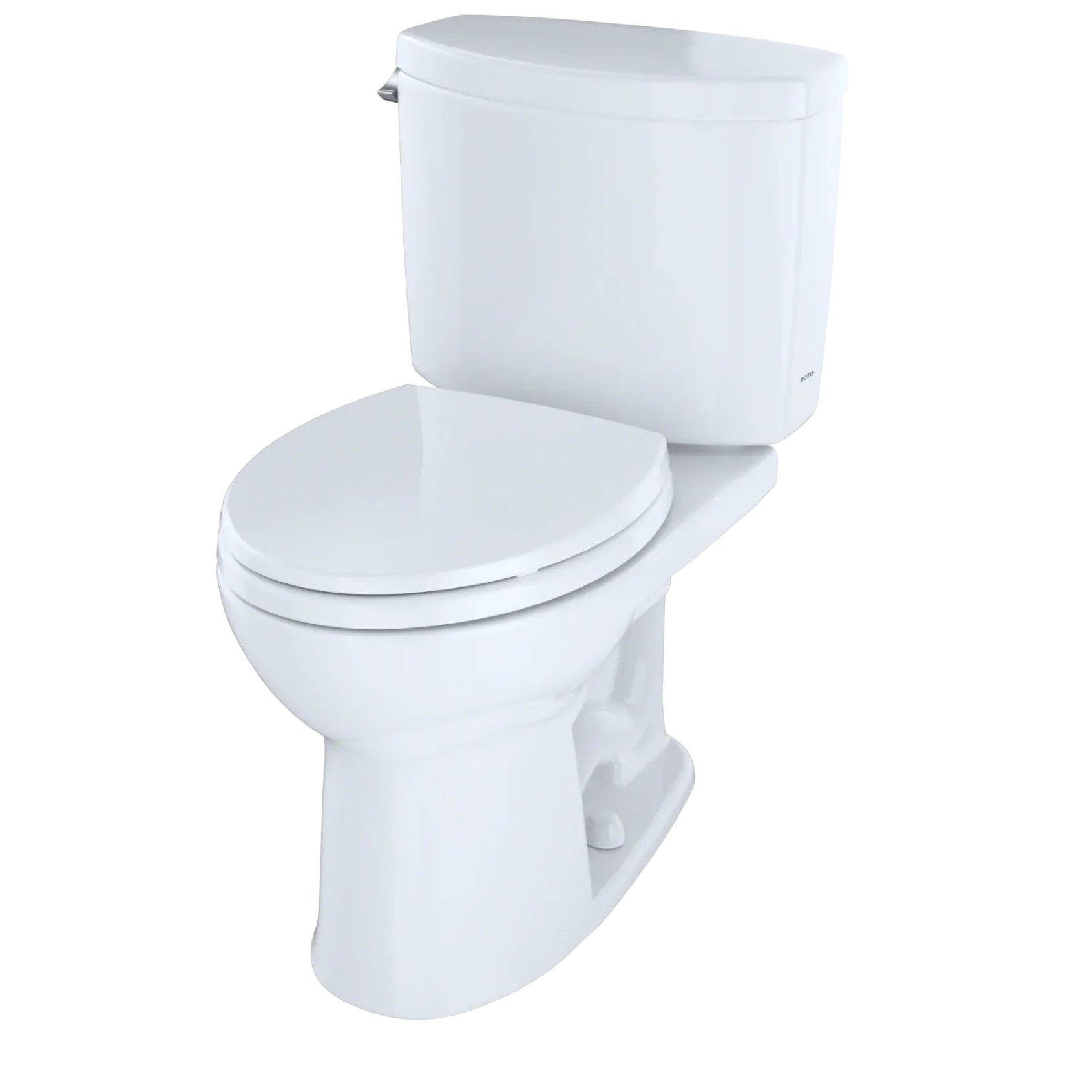 TOTO Drake II Two-Piece Round 1.28 GPF Universal Height Toilet, Ebony, Vitreous China, CST453CEF#51