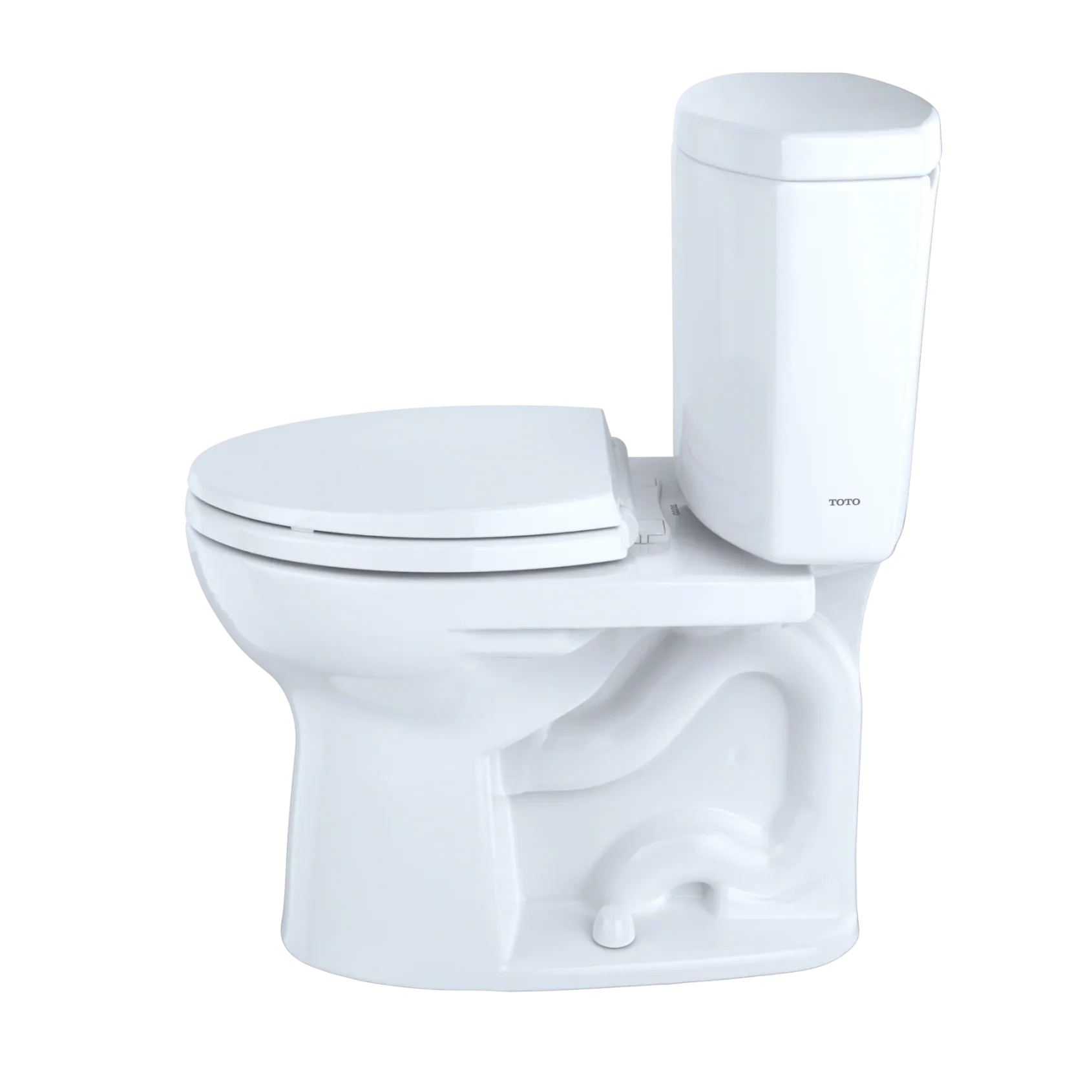 TOTO Drake II Two-Piece Round 1.28 GPF Universal Height Toilet, Ebony, Vitreous China, CST453CEF#51