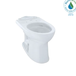 TOTO Drake II Universal Height Elongated Toilet Bowl with CEFIONTECT, Cotton White, Vitreous China, C454CUFG#01