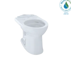 TOTO Drake II Universal Height Round Toilet Bowl with CEFIONTECT, Cotton White, Vitreous China, C453CUFG#01