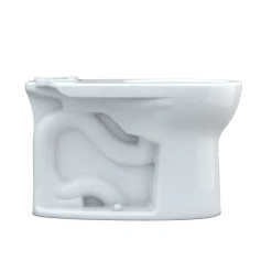 TOTO Drake Round TORNADO FLUSH Toilet Bowl with CEFIONTECT, Cotton White, Vitreous China, C775CEFG#01
