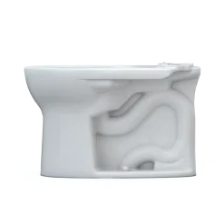 TOTO Drake Round TORNADO FLUSH Toilet Bowl with CEFIONTECT, Cotton White, Vitreous China, C775CEFG#01