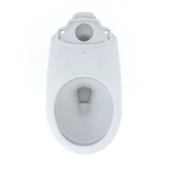 TOTO Drake Round TORNADO FLUSH Toilet Bowl with CEFIONTECT, Cotton White, Vitreous China, C775CEFG#01