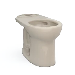 TOTO Drake Round TORNADO FLUSH Toilet Bowl with CEFIONTECT, Bone, Vitreous China, C775CEFG#03