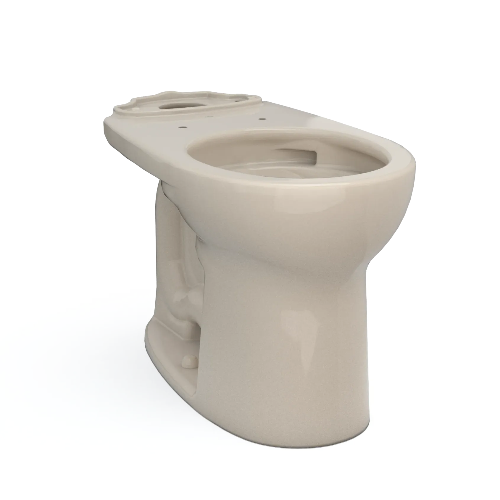 TOTO Drake Round TORNADO FLUSH Toilet Bowl with CEFIONTECT, Bone, Vitreous China, C775CEFG#03