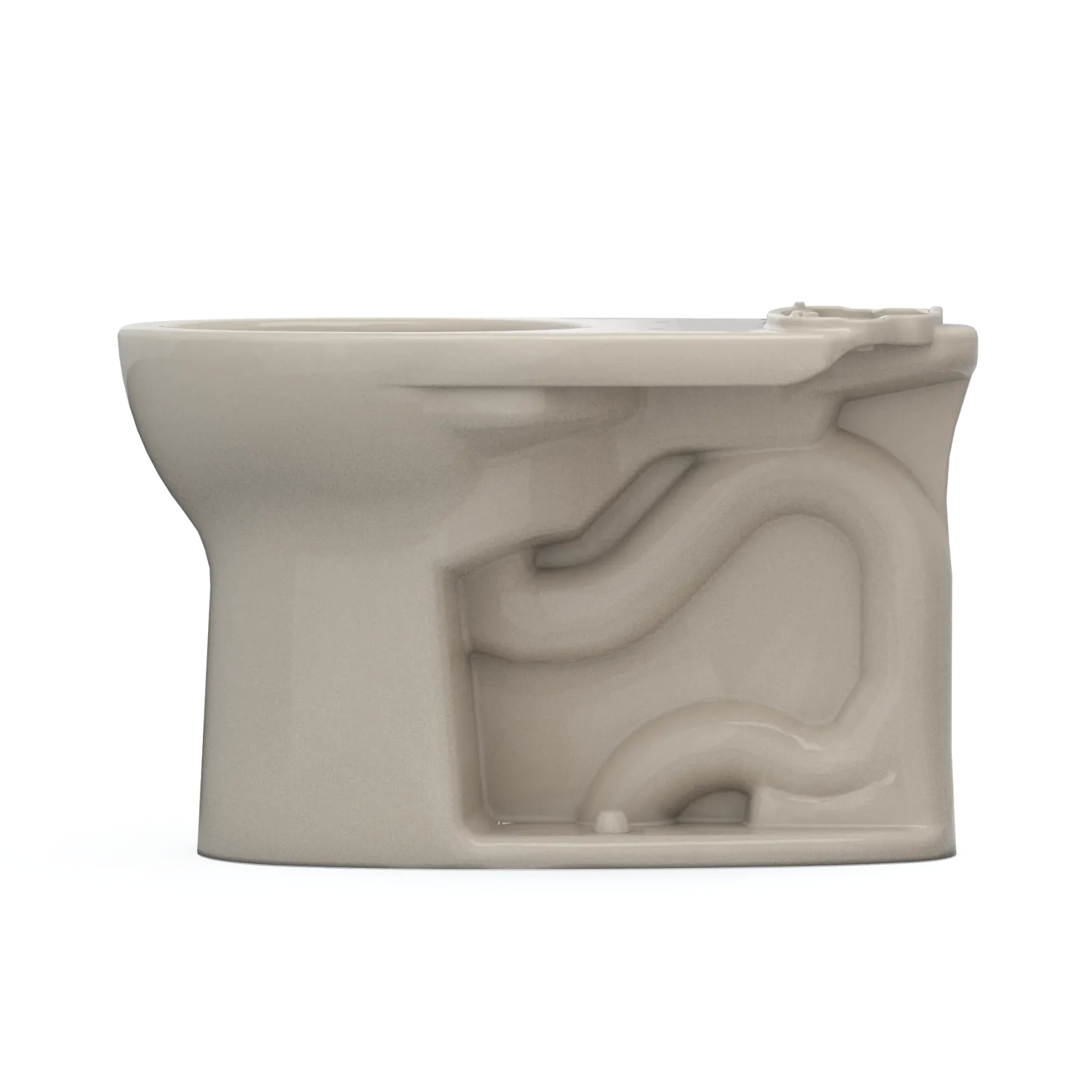 TOTO Drake Round TORNADO FLUSH Toilet Bowl with CEFIONTECT, Bone, Vitreous China, C775CEFG#03