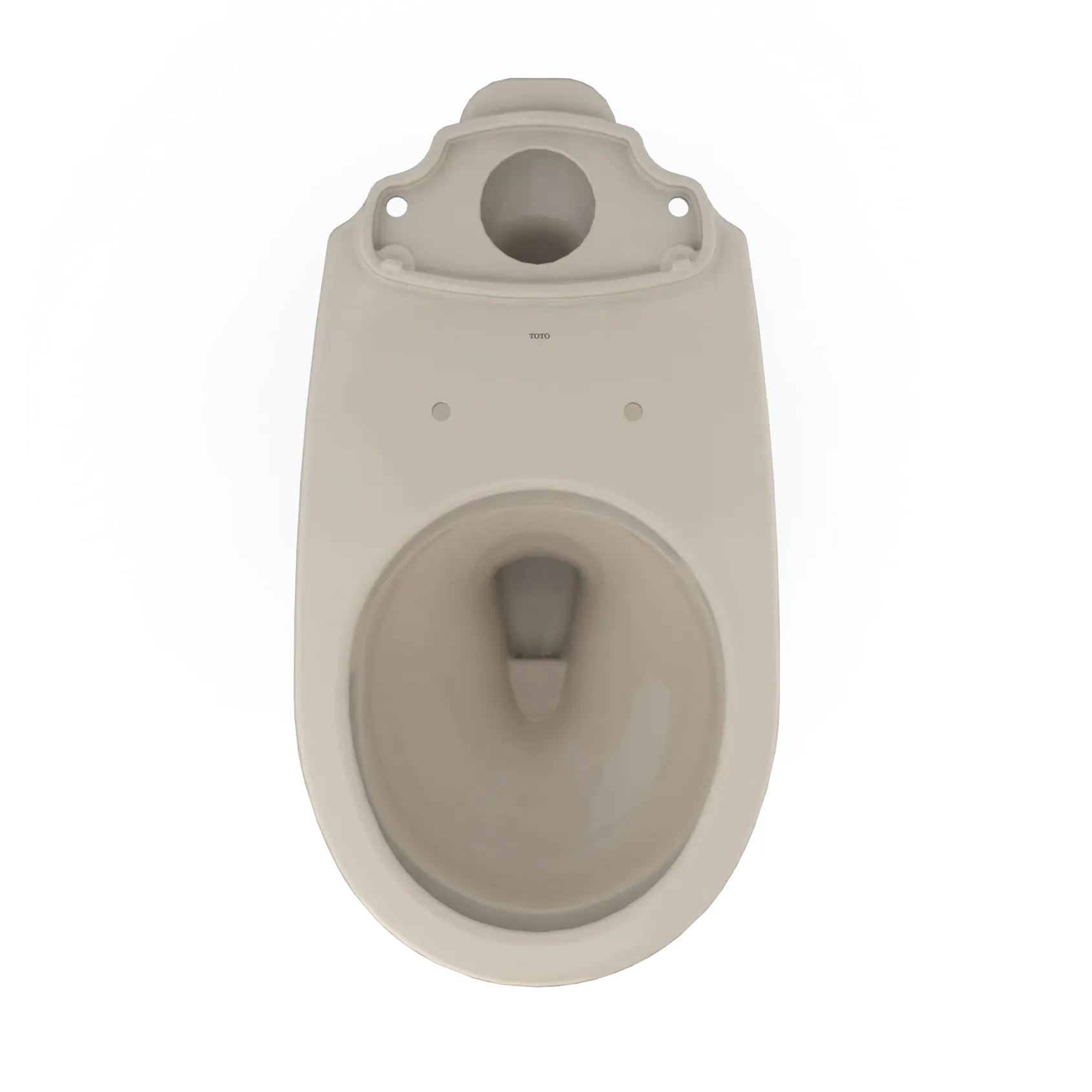 TOTO Drake Round TORNADO FLUSH Toilet Bowl with CEFIONTECT, Bone, Vitreous China, C775CEFG#03