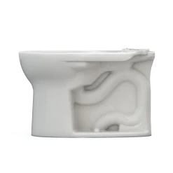 TOTO Drake Round TORNADO FLUSH Toilet Bowl with CEFIONTECT, Colonial White, Vitreous China, C775CEFG#11