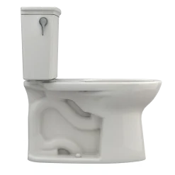 TOTO Drake Transitional Two-Piece Elongated 1.28 GPF Universal Height TORNADO FLUSH Toilet with CEFIONTECT, Sedona Beige, Vitreous China, CST786CEFG#12