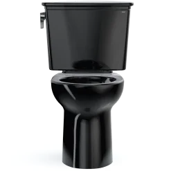 TOTO Drake Transitional Two-Piece Elongated 1.28 GPF TORNADO FLUSH Toilet, Ebony, Vitreous China, CST786CE#51