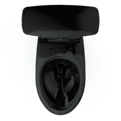 TOTO Drake Transitional Two-Piece Elongated 1.28 GPF TORNADO FLUSH Toilet, Ebony, Vitreous China, CST786CE#51