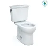 TOTO Drake Transitional Two-Piece Round 1.28 GPF Universal Height TORNADO FLUSH Toilet with CEFIONTECT, Cotton White, Vitreous China, CST785CEFG#01