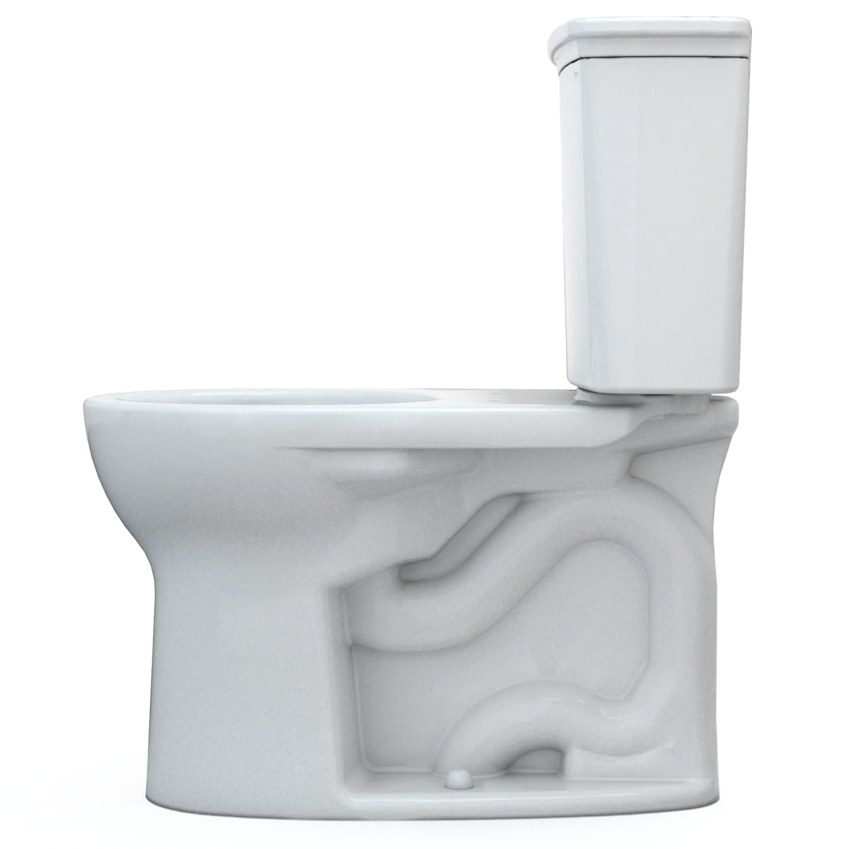 TOTO Drake Transitional Two-Piece Round 1.28 GPF Universal Height TORNADO FLUSH Toilet with CEFIONTECT, Cotton White, Vitreous China, CST785CEFG#01