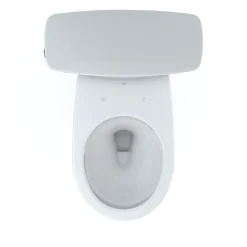 TOTO Drake Transitional Two-Piece Round 1.28 GPF Universal Height TORNADO FLUSH Toilet with CEFIONTECT, Cotton White, Vitreous China, CST785CEFG#01