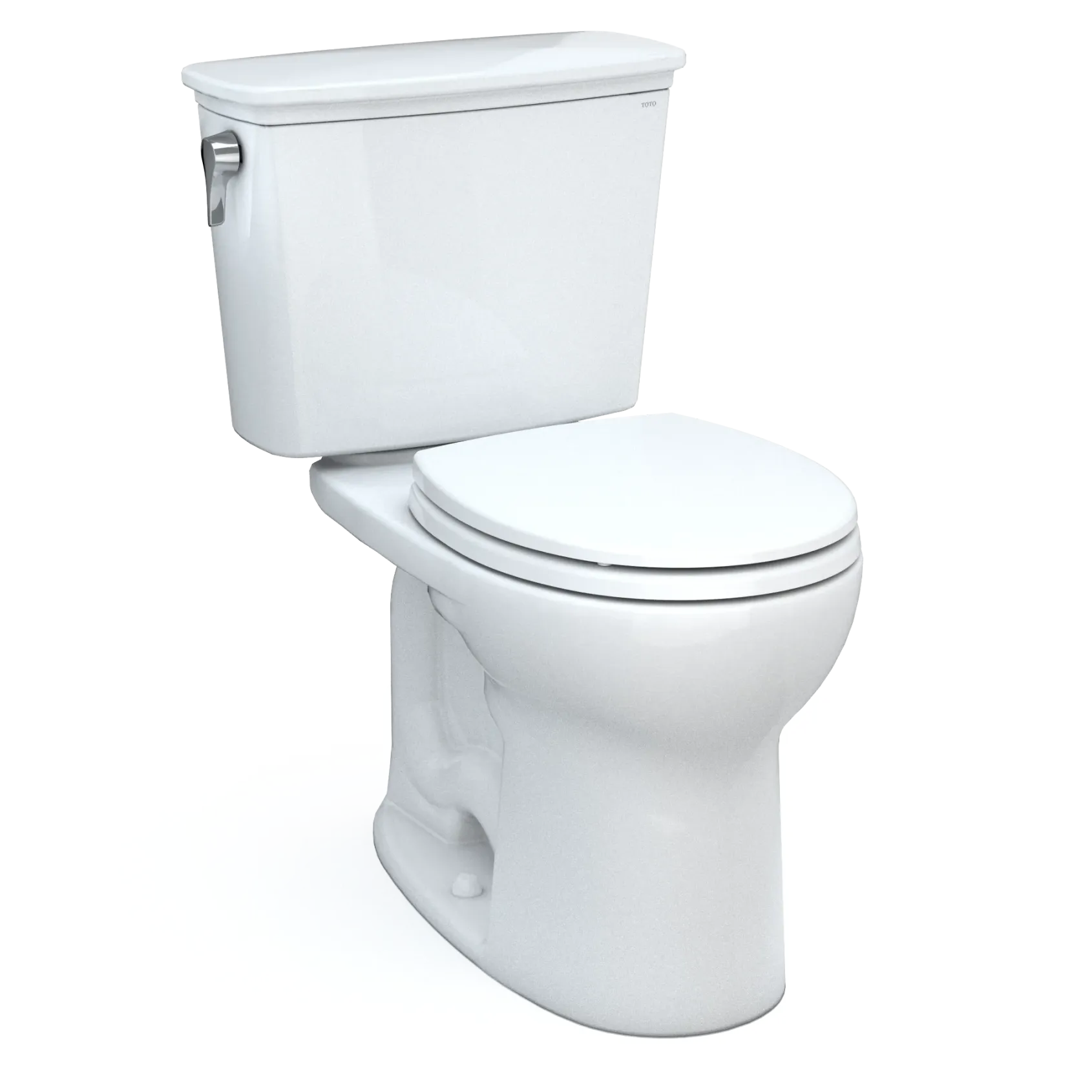 TOTO Drake Transitional Two-Piece Round 1.28 GPF Universal Height TORNADO FLUSH Toilet with CEFIONTECT, Cotton White, Vitreous China, CST785CEFG#01