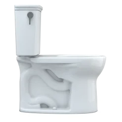 TOTO Drake Transitional Two-Piece Round 1.28 GPF Universal Height TORNADO FLUSH Toilet with CEFIONTECT, Cotton White, Vitreous China, CST785CEFG#01