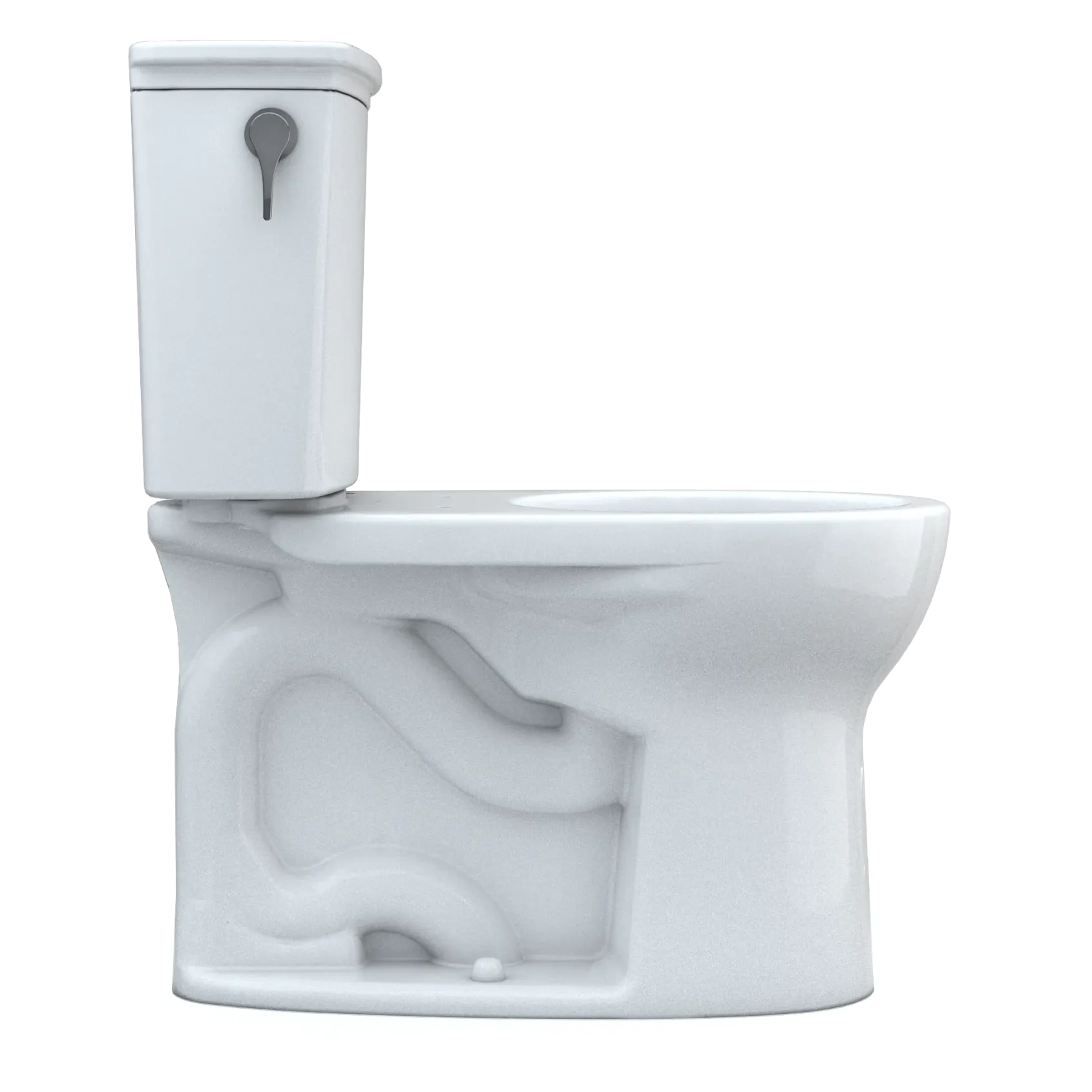 TOTO Drake Transitional Two-Piece Round 1.28 GPF Universal Height TORNADO FLUSH Toilet with CEFIONTECT, Cotton White, Vitreous China, CST785CEFG#01