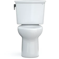 TOTO Drake Transitional Two-Piece Round 1.28 GPF Universal Height TORNADO FLUSH Toilet with CEFIONTECT, Cotton White, Vitreous China, CST785CEFG#01