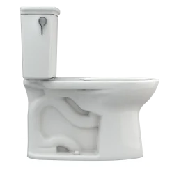 TOTO Drake Transitional Two-Piece Elongated 1.28 GPF Universal Height TORNADO FLUSH Toilet with CEFIONTECT, Colonial White, Vitreous China, CST786CEFG#11
