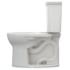 TOTO Drake Transitional Two-Piece Round 1.28 GPF Universal Height TORNADO FLUSH Toilet with CEFIONTECT, Colonial White, Vitreous China, CST785CEFG#11