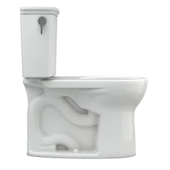 TOTO Drake Transitional Two-Piece Round 1.28 GPF Universal Height TORNADO FLUSH Toilet with CEFIONTECT, Colonial White, Vitreous China, CST785CEFG#11