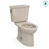 TOTO Drake Transitional Two-Piece Elongated 1.28 GPF TORNADO FLUSH Toilet with CEFIONTECT, Bone, Vitreous China, CST786CEG#03