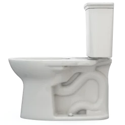 TOTO Drake Transitional Two-Piece Elongated 1.28 GPF TORNADO FLUSH Toilet with CEFIONTECT, Colonial White, Vitreous China, CST786CEG#11