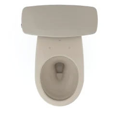 TOTO Drake Transitional Two-Piece Round 1.28 GPF Universal Height TORNADO FLUSH Toilet with CEFIONTECT, Bone, Vitreous China, CST785CEFG#03