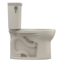 TOTO Drake Transitional Two-Piece Round 1.28 GPF Universal Height TORNADO FLUSH Toilet with CEFIONTECT, Bone, Vitreous China, CST785CEFG#03