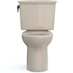 TOTO Drake Transitional Two-Piece Elongated 1.28 GPF Universal Height TORNADO FLUSH Toilet with CEFIONTECT, Bone, Vitreous China, CST786CEFG#03