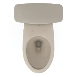 TOTO Drake Transitional Two-Piece Elongated 1.28 GPF Universal Height TORNADO FLUSH Toilet with CEFIONTECT, Bone, Vitreous China, CST786CEFG#03