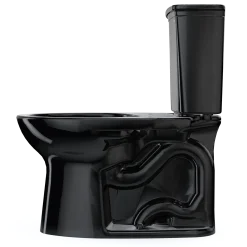 TOTO Drake Transitional Two-Piece Elongated 1.28 GPF Universal Height TORNADO FLUSH Toilet, Ebony, Vitreous China, CST786CEF#51
