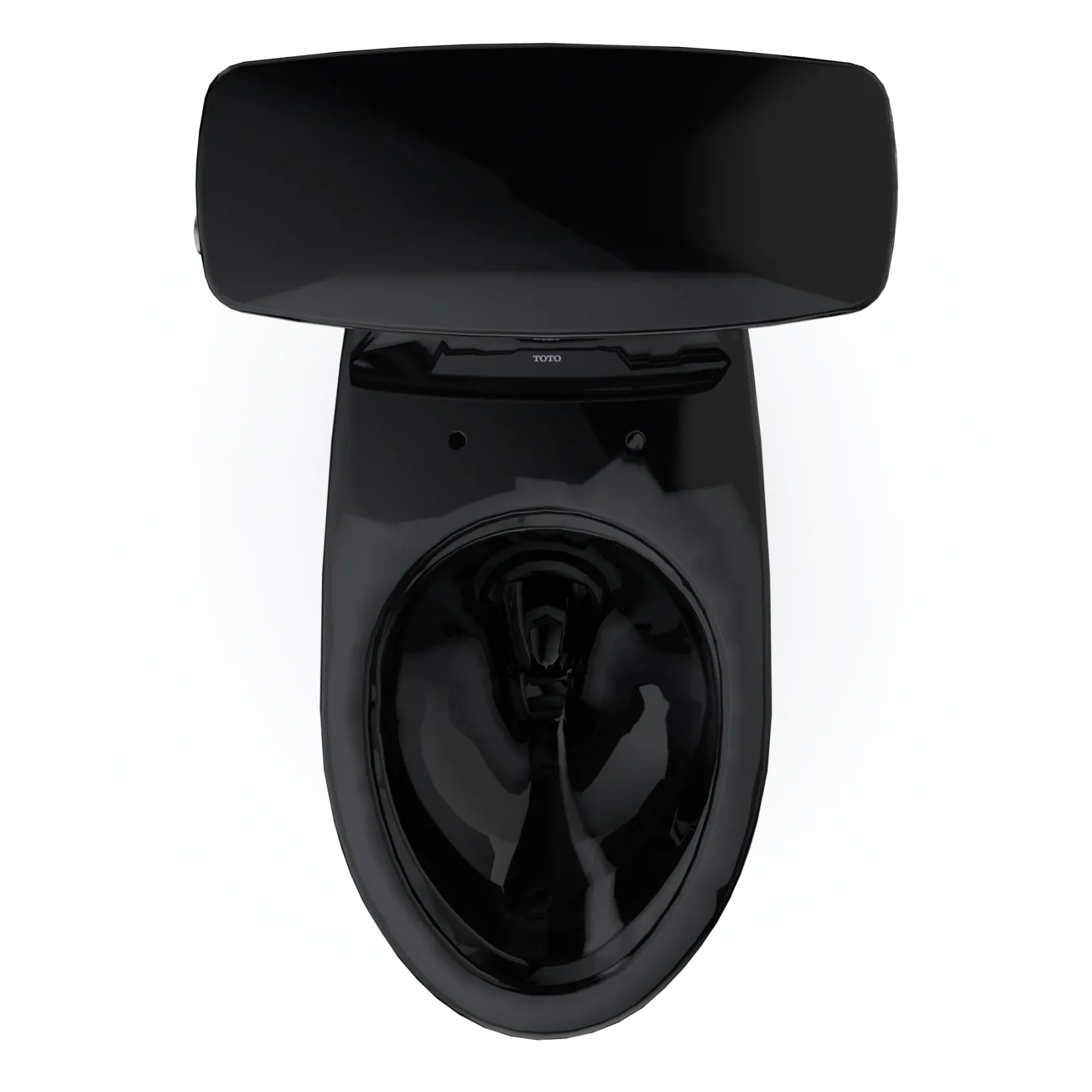 TOTO Drake Transitional Two-Piece Elongated 1.28 GPF Universal Height TORNADO FLUSH Toilet, Ebony, Vitreous China, CST786CEF#51