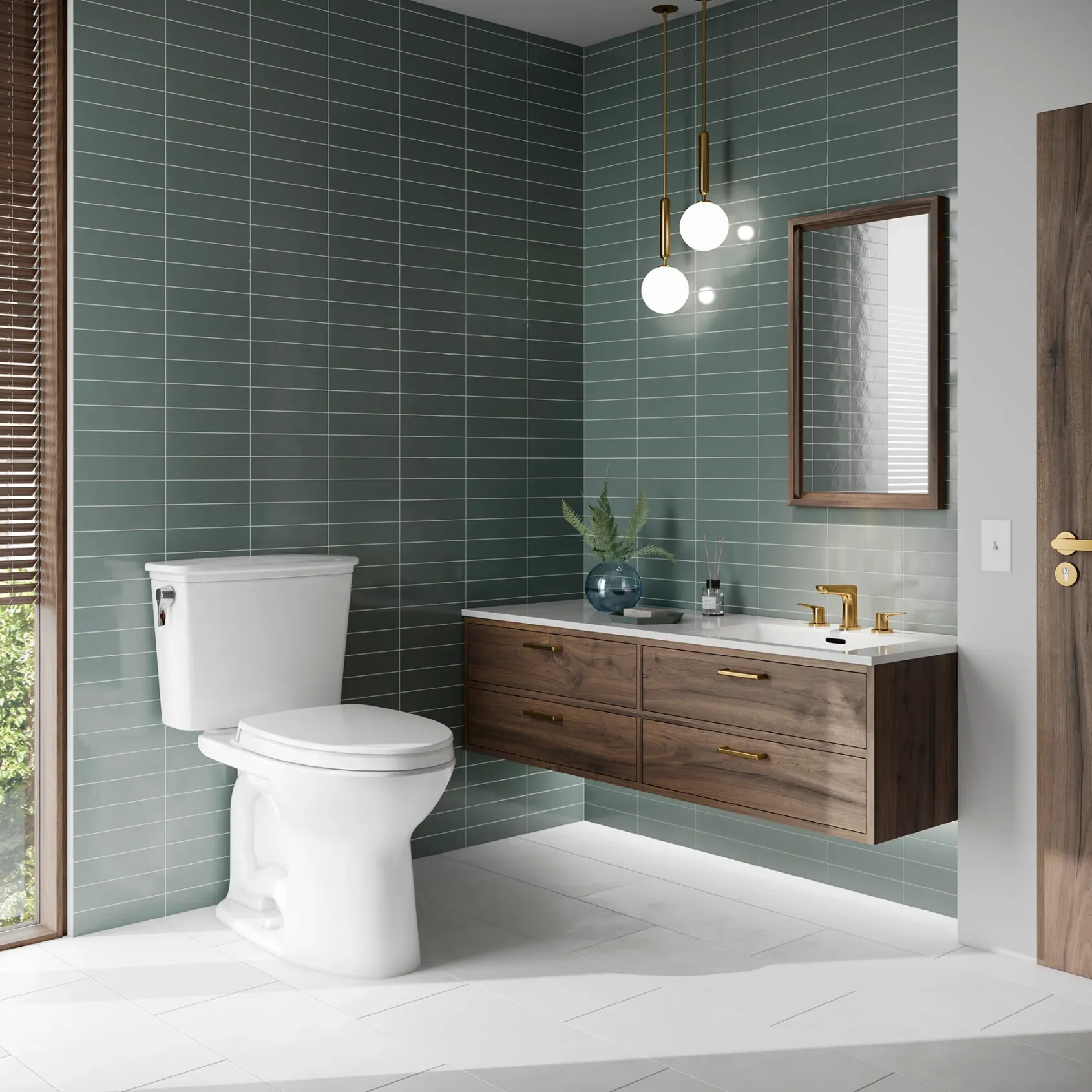 TOTO Drake Transitional Two-Piece Elongated 1.28 GPF Universal Height TORNADO FLUSH Toilet, Ebony, Vitreous China, CST786CEF#51