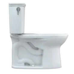 TOTO Drake Transitional Two-Piece Elongated 1.28 GPF TORNADO FLUSH Toilet with CEFIONTECT, Cotton White, Vitreous China, CST786CEG#01