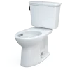 TOTO Drake Transitional Two-Piece Elongated 1.28 GPF Universal Height TORNADO FLUSH Toilet with CEFIONTECT, Cotton White, Vitreous China, CST786CEFG#01