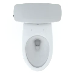 TOTO Drake Transitional Two-Piece Elongated 1.28 GPF Universal Height TORNADO FLUSH Toilet with CEFIONTECT, Cotton White, Vitreous China, CST786CEFG#01