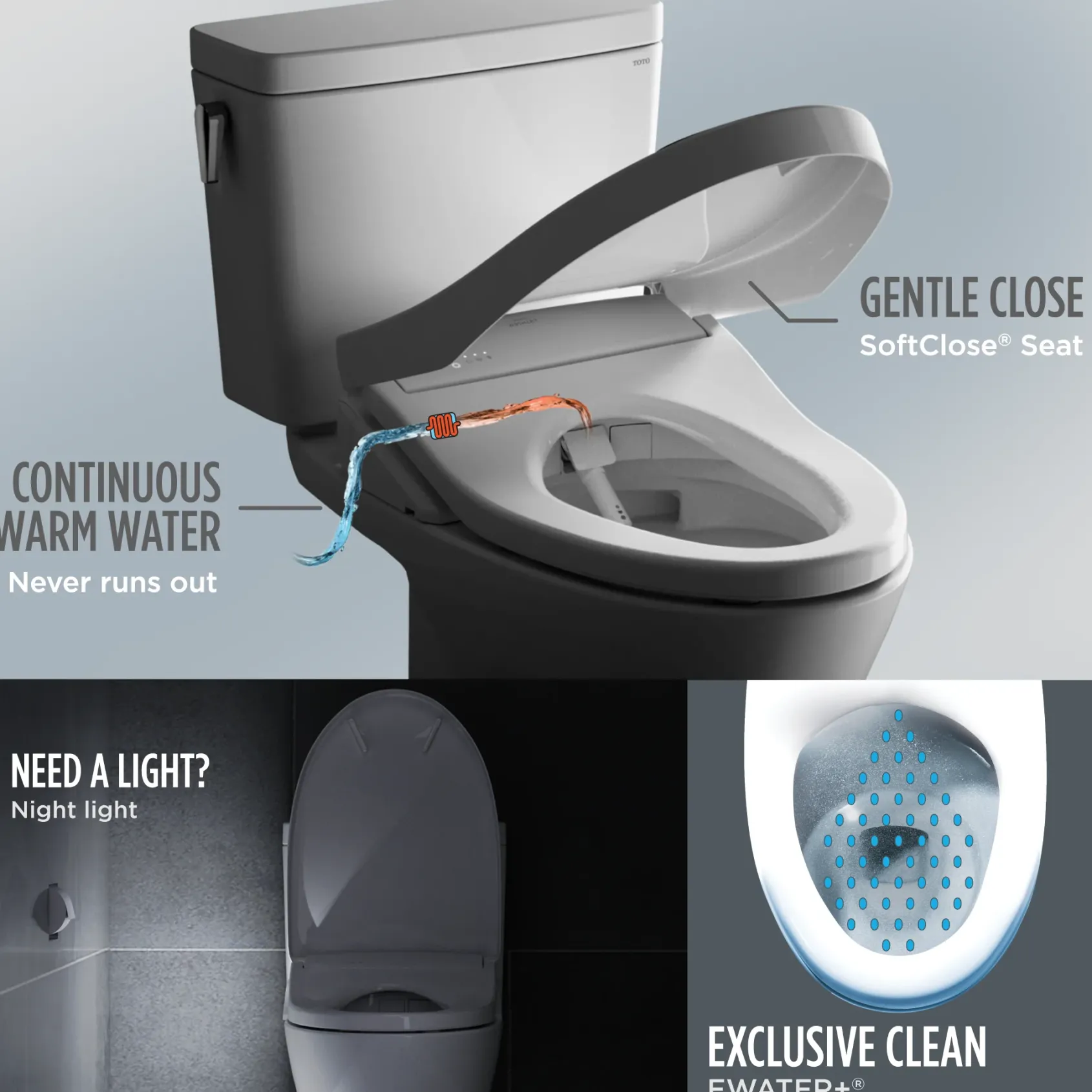 TOTO Drake Transitional WASHLET+ Two-Piece Elongated 1.28 GPF TORNADO FLUSH Toilet and S7 Bidet Seat with Auto Flush, Cotton White, Vitreous China|Plastic, MW7864726CEGA#01