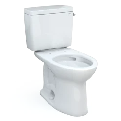 TOTO Drake Two-Piece Elongated 1.28 GPF Universal Height TORNADO FLUSH Toilet with CEFIONTECT and Right-Hand Trip Lever, 10 Inch Rough-In, Cotton White, Vitreous China, CST776CEFRG.10#01
