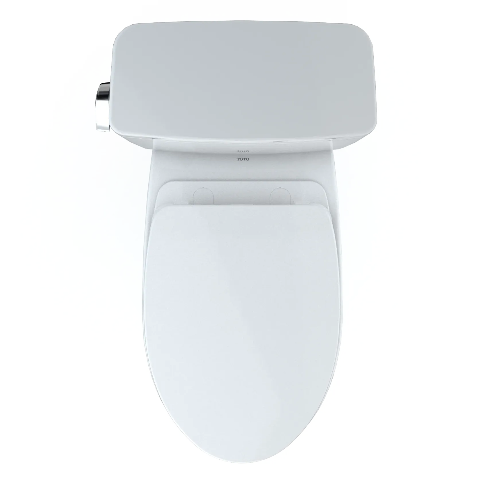 TOTO Drake Two-Piece Elongated 1.28 GPF Universal Height TORNADO FLUSH Toilet with CEFIONTECT and SoftClose Seat, WASHLET+ Ready, Cotton White, Vitreous China, MS776124CEFG#01