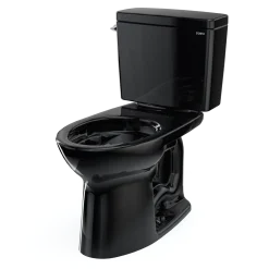 TOTO Drake Two-Piece Elongated 1.28 GPF TORNADO FLUSH Toilet, Ebony, Vitreous China, CST776CE#51