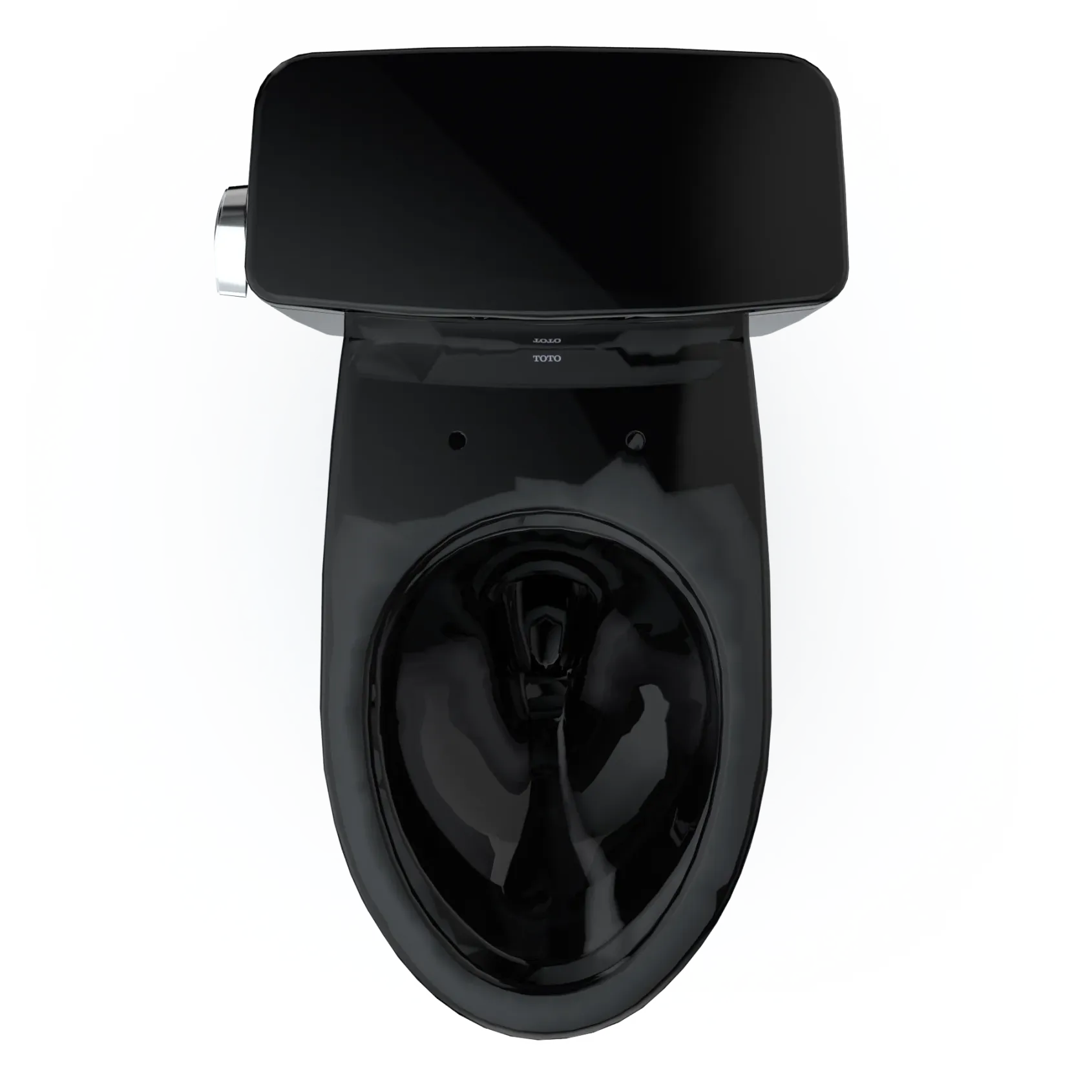 TOTO Drake Two-Piece Elongated 1.28 GPF TORNADO FLUSH Toilet, Ebony, Vitreous China, CST776CE#51