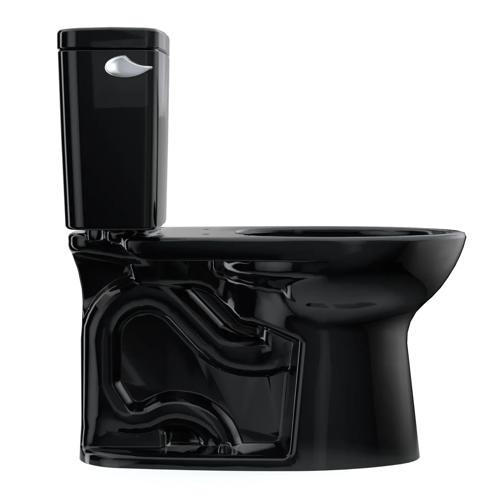 TOTO Drake Two-Piece Elongated 1.28 GPF TORNADO FLUSH Toilet, Ebony, Vitreous China, CST776CE#51