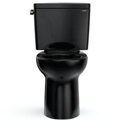 TOTO Drake Two-Piece Elongated 1.28 GPF TORNADO FLUSH Toilet, Ebony, Vitreous China, CST776CE#51