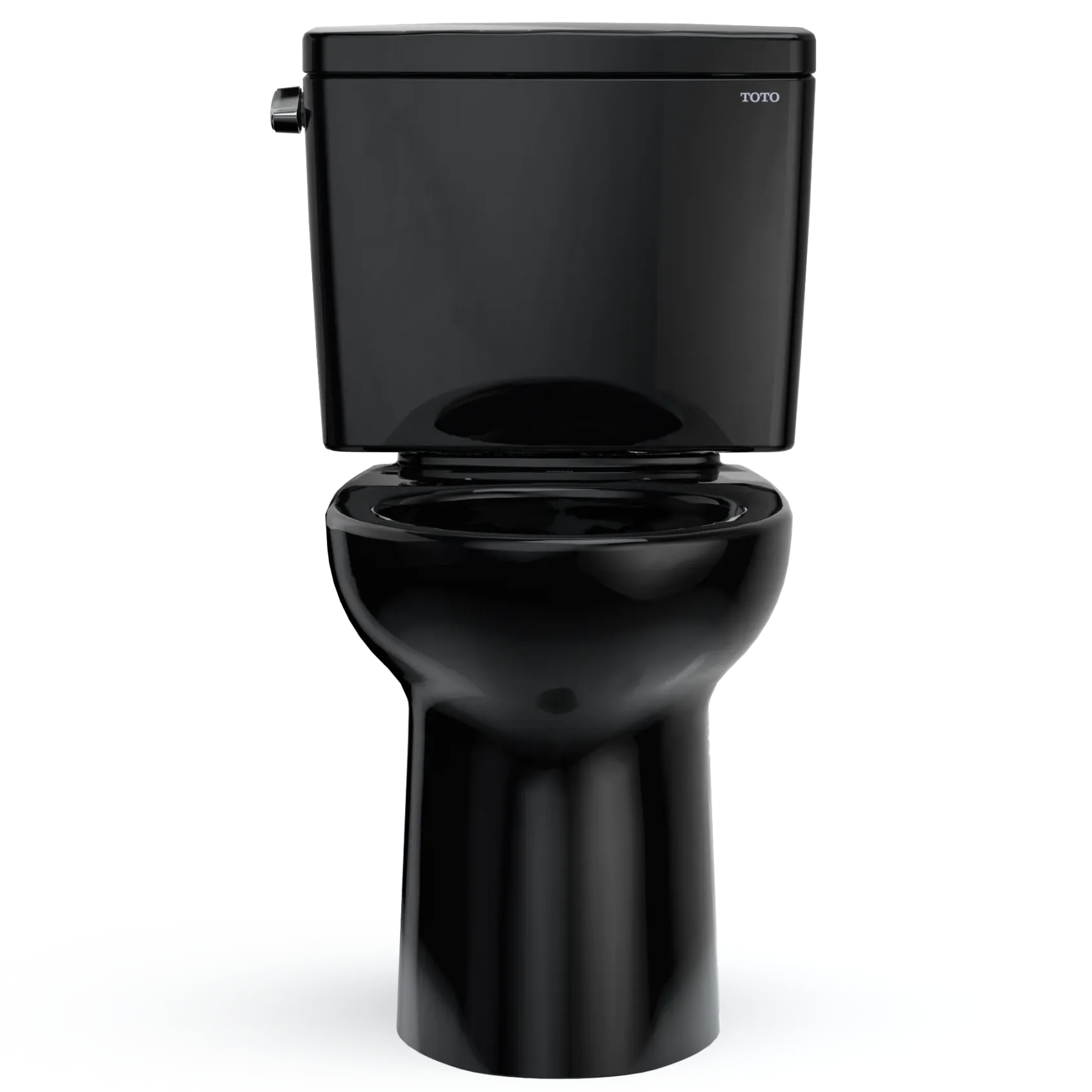 TOTO Drake Two-Piece Elongated 1.28 GPF TORNADO FLUSH Toilet, Ebony, Vitreous China, CST776CE#51