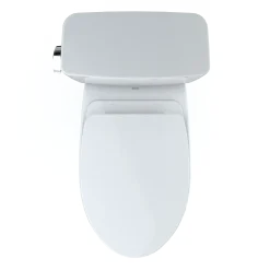 TOTO Drake Two-Piece Elongated 1.28 GPF TORNADO FLUSH Toilet with CEFIONTECT and SoftClose Seat, WASHLET+ Ready, Cotton White, Vitreous China, MS776124CEG#01