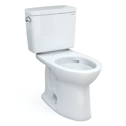 TOTO Drake Two-Piece Elongated 1.6 GPF Universal Height TORNADO FLUSH Toilet with CEFIONTECT, Cotton White, Vitreous China, CST776CSFG#01