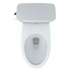 TOTO Drake Two-Piece Elongated 1.28 GPF TORNADO FLUSH Toilet with CEFIONTECT, Cotton White, Vitreous China, CST776CEG#01